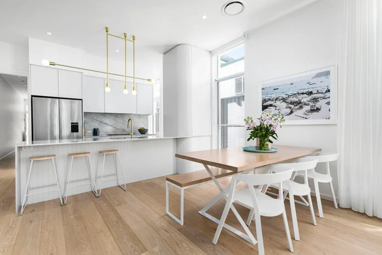 Renovated kitchen with new cabinetry and benchtops in Burleigh Heads