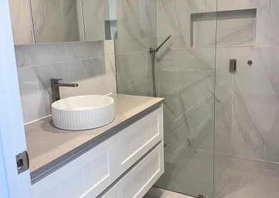 Newly renovated Gold Coast bathroom with stylish fittings and finishes