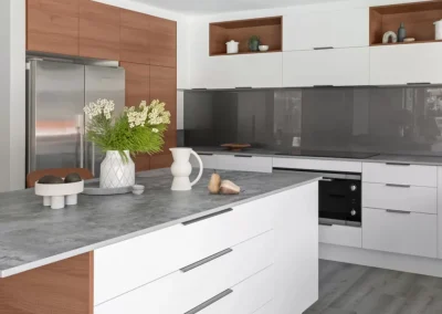 Modern kitchen with cabinets and countertops